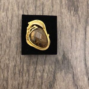 14k gold plated  genuine Tiger’s Eye fashion ring